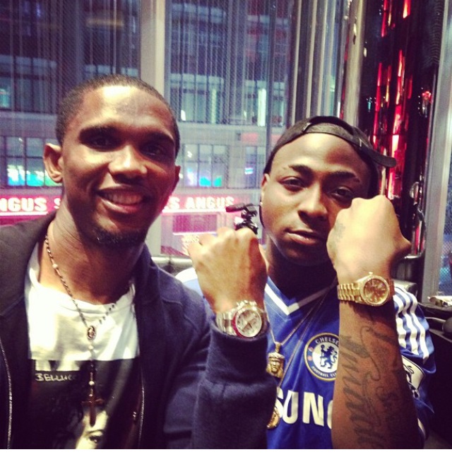 DAVIDO WITH ETOO IN LONDON